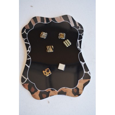 Wholesale Lot of Drake Design Metal Note Board Cheetah Print w Magnets Brand New   253804727263